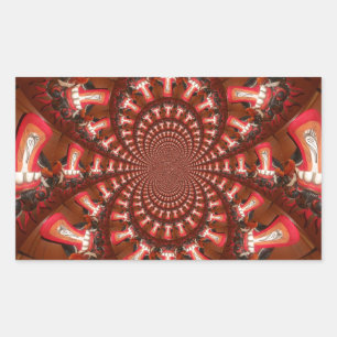 Kaleidoscope Tongue Art Print/Graphic Rectangular Sticker