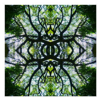 Kaleidoscope Tree Poster