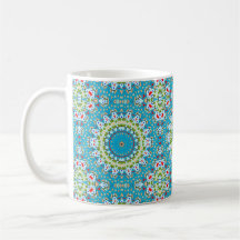 Kaleidoscope with shades of blue