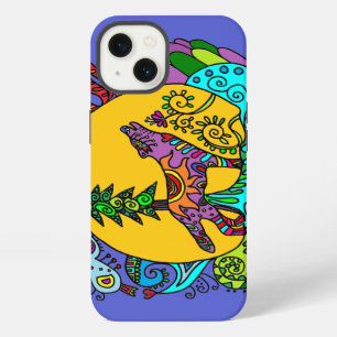 Kaleidoscope Wolf in Blue iPhone 13 Case