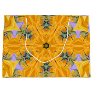 Kaleidoscope Yellow Sunflower Petals Large Gift Bag