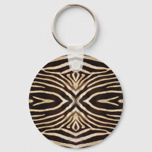 Kaleidoscope Zebra Fur Pattern Key Ring
