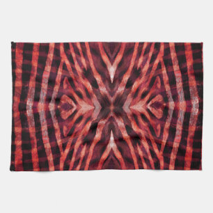 Kaleidoscope Zebra Skin Pattern Tea Towel