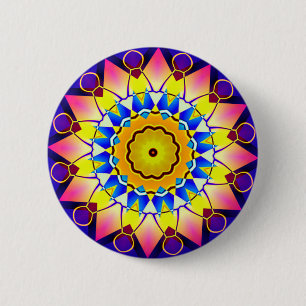 Kaleidoscopic 070714(3) 6 cm round badge