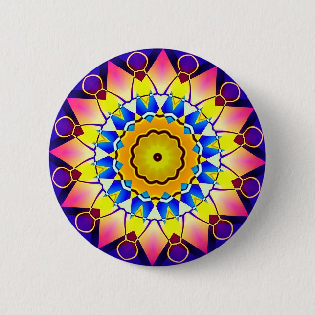 Kaleidoscopic 070714(3) 6 cm round badge (Front)