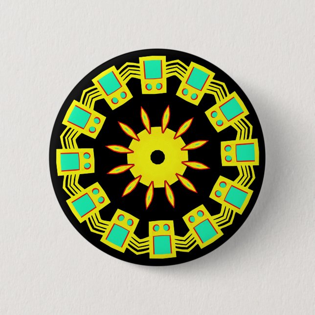 Kaleidoscopic 110714(3) 6 cm round badge (Front)