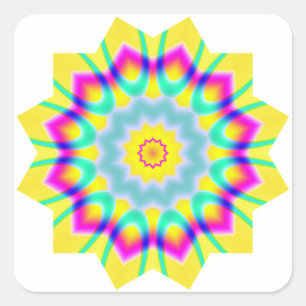Kaleidoscopic 260614(1) square sticker