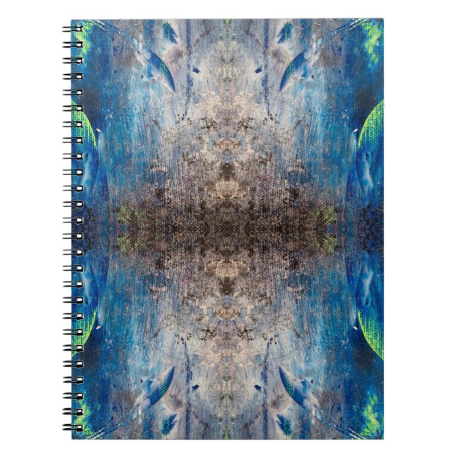 Kaleidoscopic abstract colorful bohemien mandala notebook (Front)