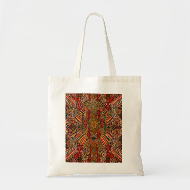 Kaleidoscopic Art Tote Bag – Geometric Design (Front)