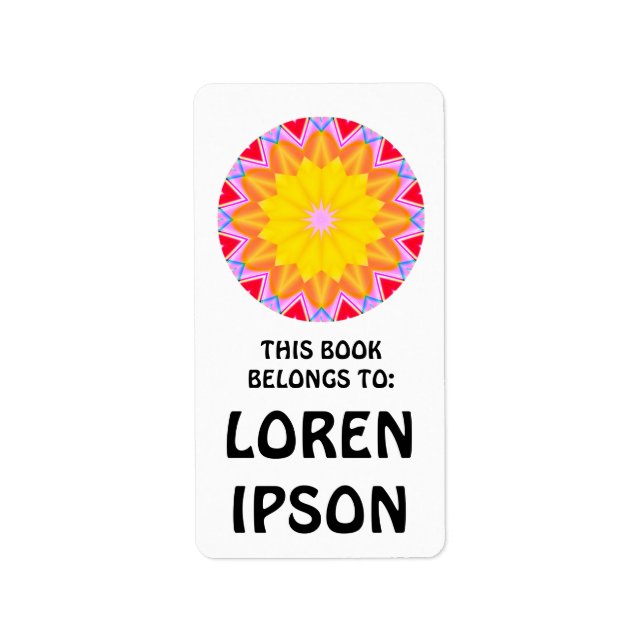 Kaleidoscopic - Book Plate Label (Front)