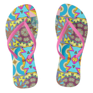 KALEIDOSCOPIC DESIGNER COLLAGE JANDALS