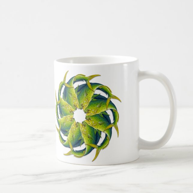 Kaleidoscopic Dolphinfish Coffee Mug (Right)