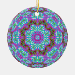 Kaleidoscopic Fractal Ornament.1 Ceramic Tree Decoration