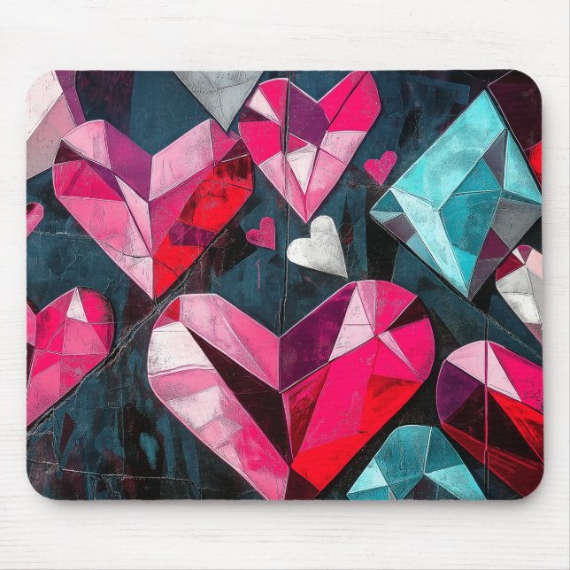 Kaleidoscopic Heart Collage Mouse Pad (Front)