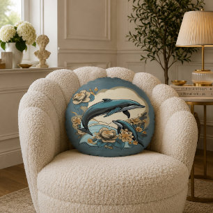 Kaleidoscopic Zany Round Cushion