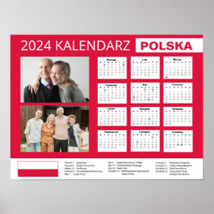 Kalendarz z własnymi zdjęciami 2024 Poland Poster