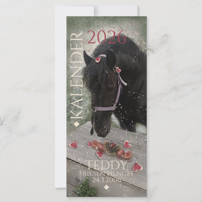 Kalender Pferd - 2026 Greeting Card (Front)