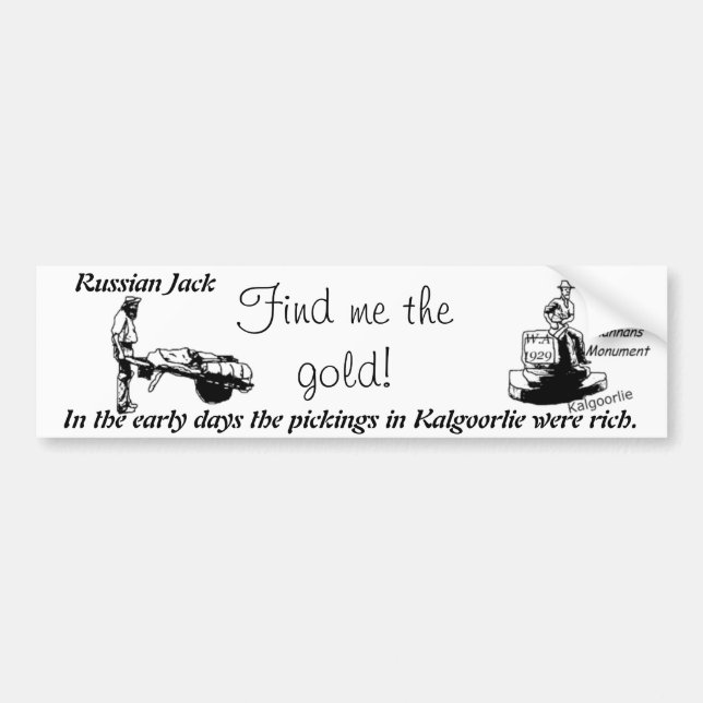 Kalgoorlie icon :Russian jack Bumper Sticker (Front)