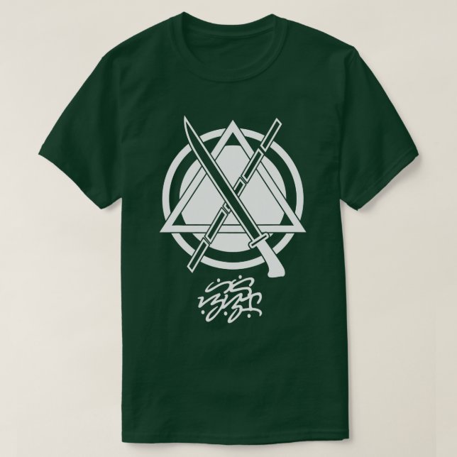 Kali Arnis Eskrima  Filipino Baybayin Never Yield  T-Shirt (Design Front)
