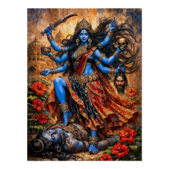 Kali Dance on Shiva Poster (Front)