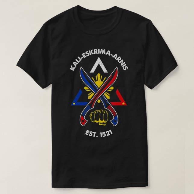 Kali eskrima arnis filipino martial arts eskrimado T-Shirt (Design Front)