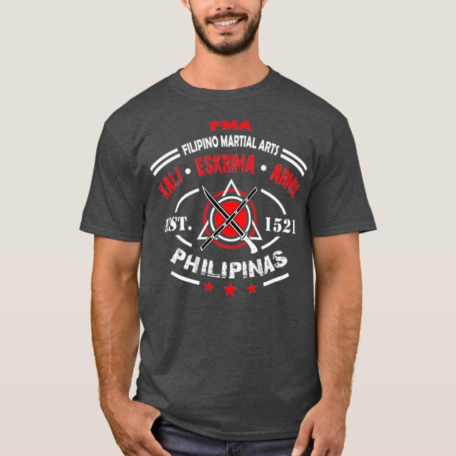 Kali Filipino martial arts  Arnis Eskrima T-Shirt (Front)