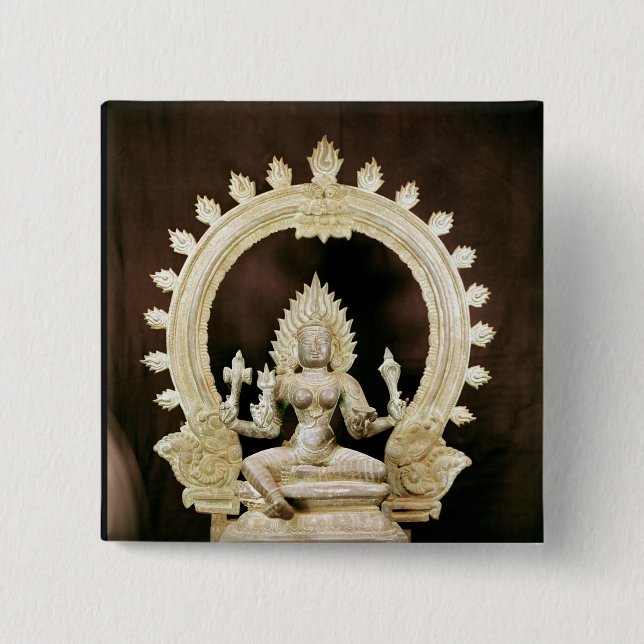 Kali, from Vijayanagar 15 Cm Square Badge (Front)