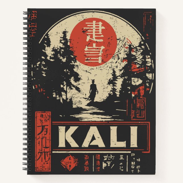 Kali Goddess Poster – Japanese Ukiyo-e Style Notebook (Front)