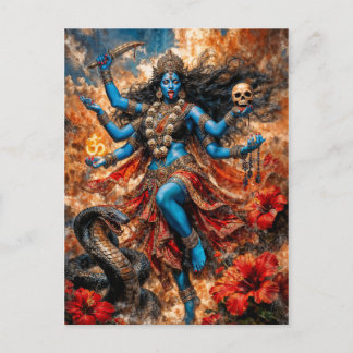 Kali Ma Fantasy Illustration Postcard