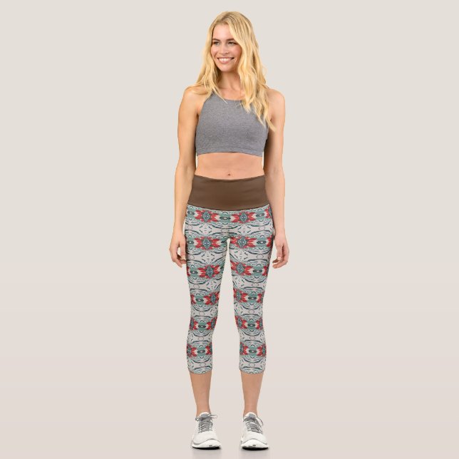 Kalider magic pattern capri leggings (Front)
