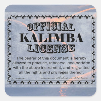 Kalimba License Square Sticker