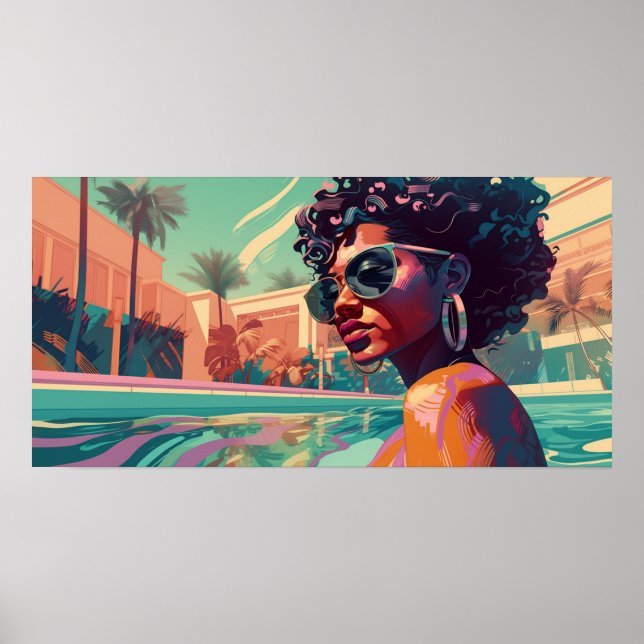 Kalisha swimming in paradise poster (Front)