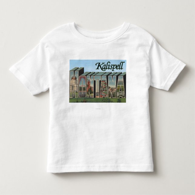 Kalispell, Montana - Large Letter Scenes Toddler T-Shirt (Front)