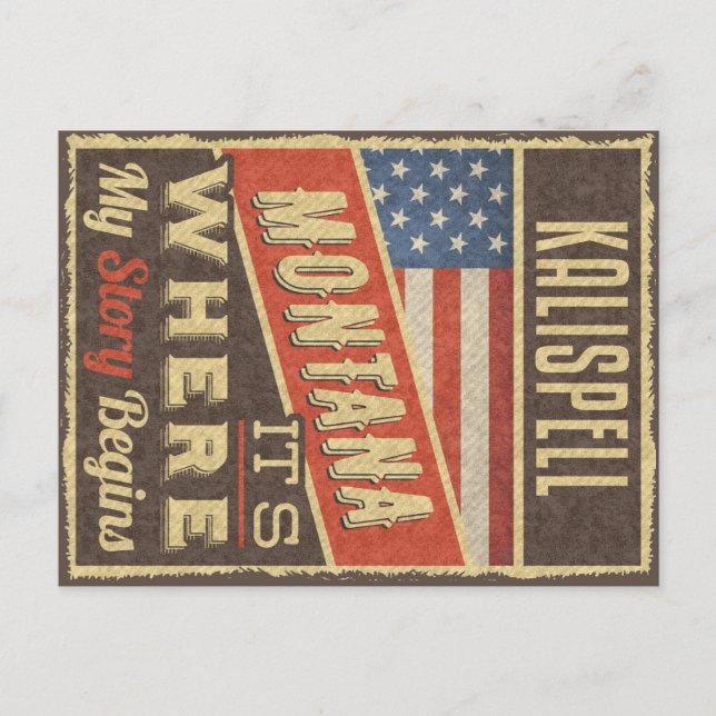 Kalispell Montana Postcard (Front)