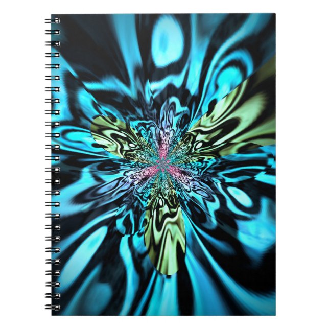 Kaliverse Electric Energy Fractal Art #4 Notebook (Front)