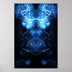 Kaliverse Electric Energy Fractal Poster