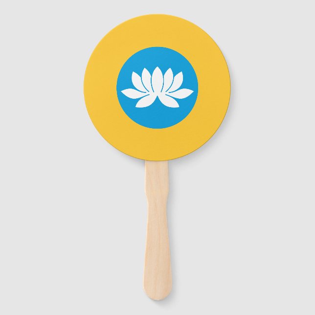 Kalmykia Flag Hand Fan (Front)