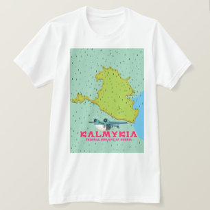 Kalmykia Russia map T-Shirt