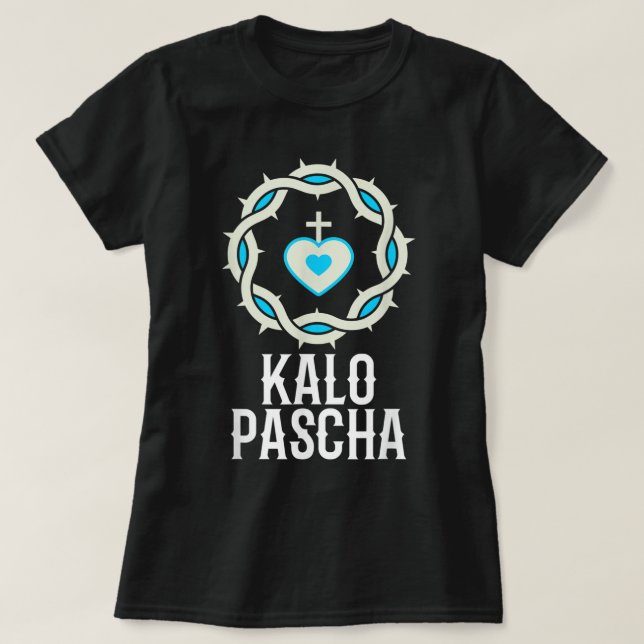 Kalo Pascha Greek Easter Happy Easter  T-Shirt (Design Front)