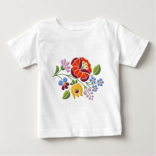 Kalocsa Embroidery - Hungarian Folk Art Baby T-Shirt