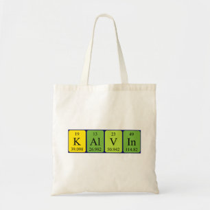 Kalvin periodic table name tote bag