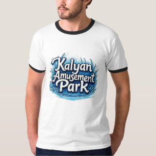 "Kalyan Amusement Park" Logo – Vibrant Wave Ringer T-Shirt