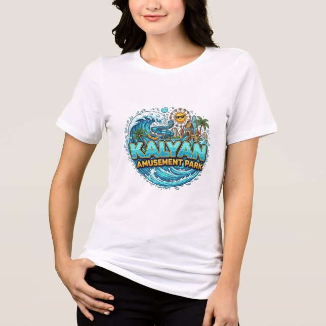 Kalyan Amusement Park Wave-Typography Logo Tee (Front)