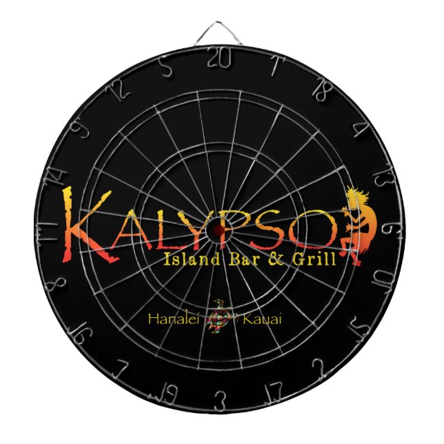 Kalypso Colourful Logo With Rainbow Sea Turtle Dartboard (Front)