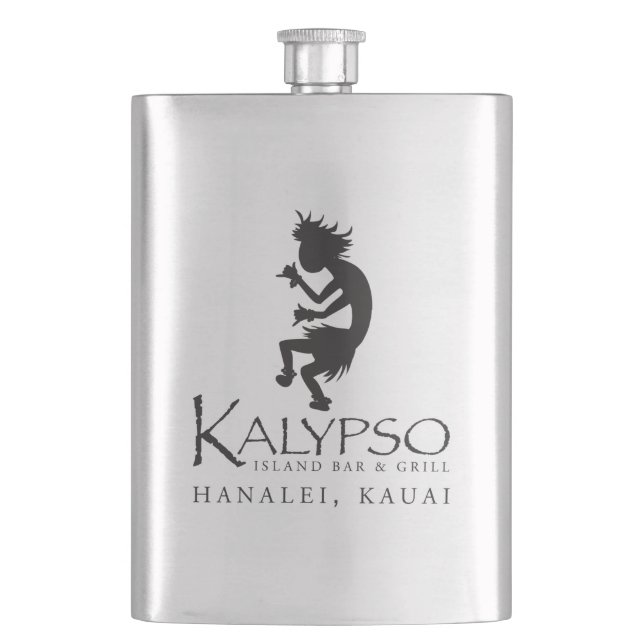 Kalypso Kane Logo in Black Hip Flask (Front)