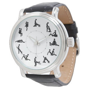 kama sutra figures vintage leather watch