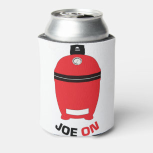 Kamado 'Joe ON' Red BBQ Grilling Low and Slow T-Sh Can Cooler