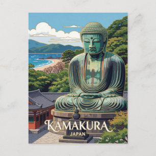 Kamakura Historic Buddha Landmark ✨ Postcard