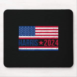 Kamala 2024 American Flag Mouse Pad