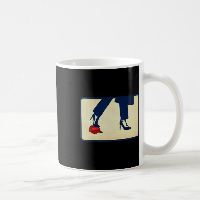 Kamala 2024 Anti Mega High Heels Step On Red Hat  Coffee Mug (Right)